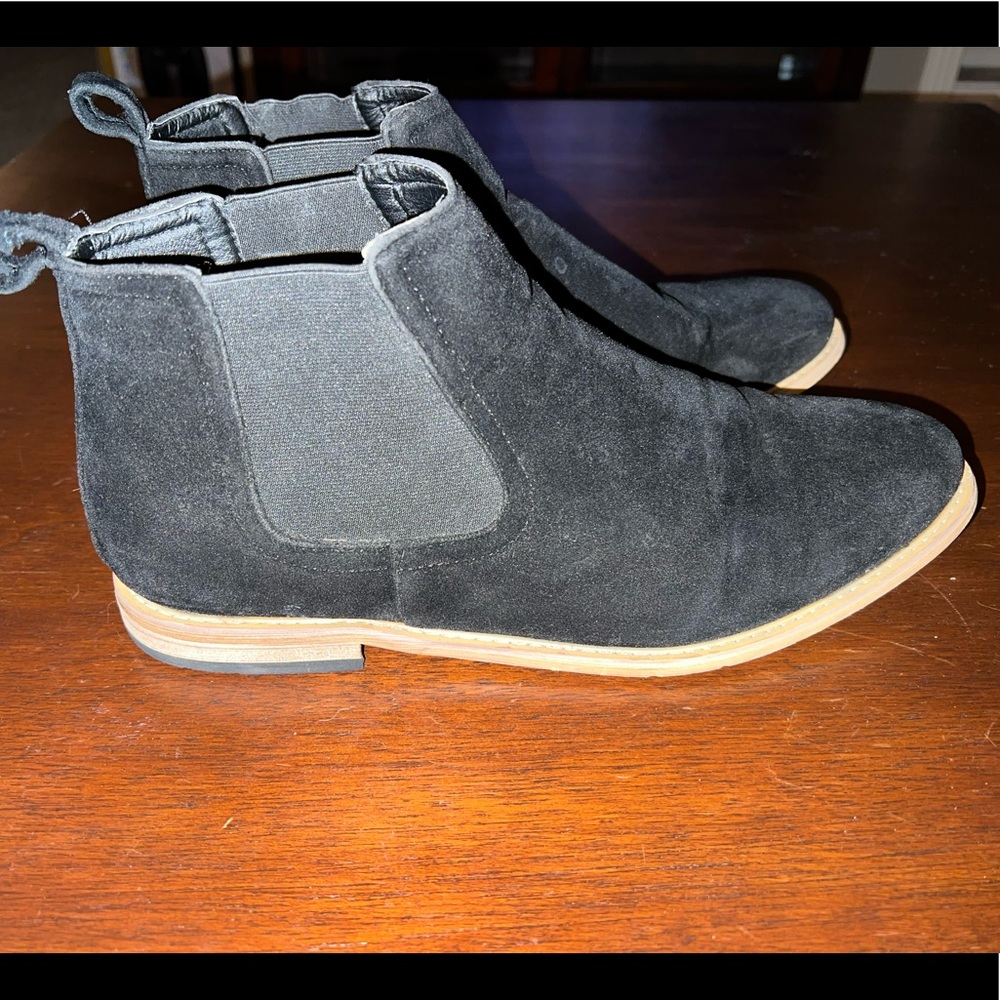 Black Suede Chelsea Boots